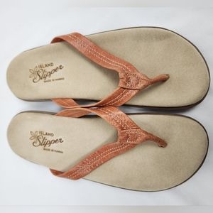 Hawaiian Island Slipper Sandals Flip Flops Size 10